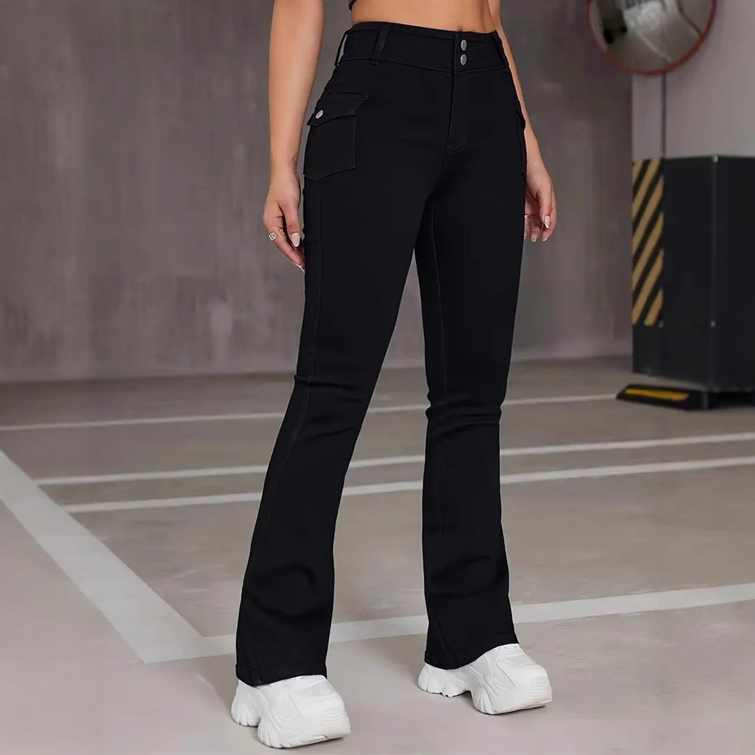 Elastic  Slim-Fit Jeans