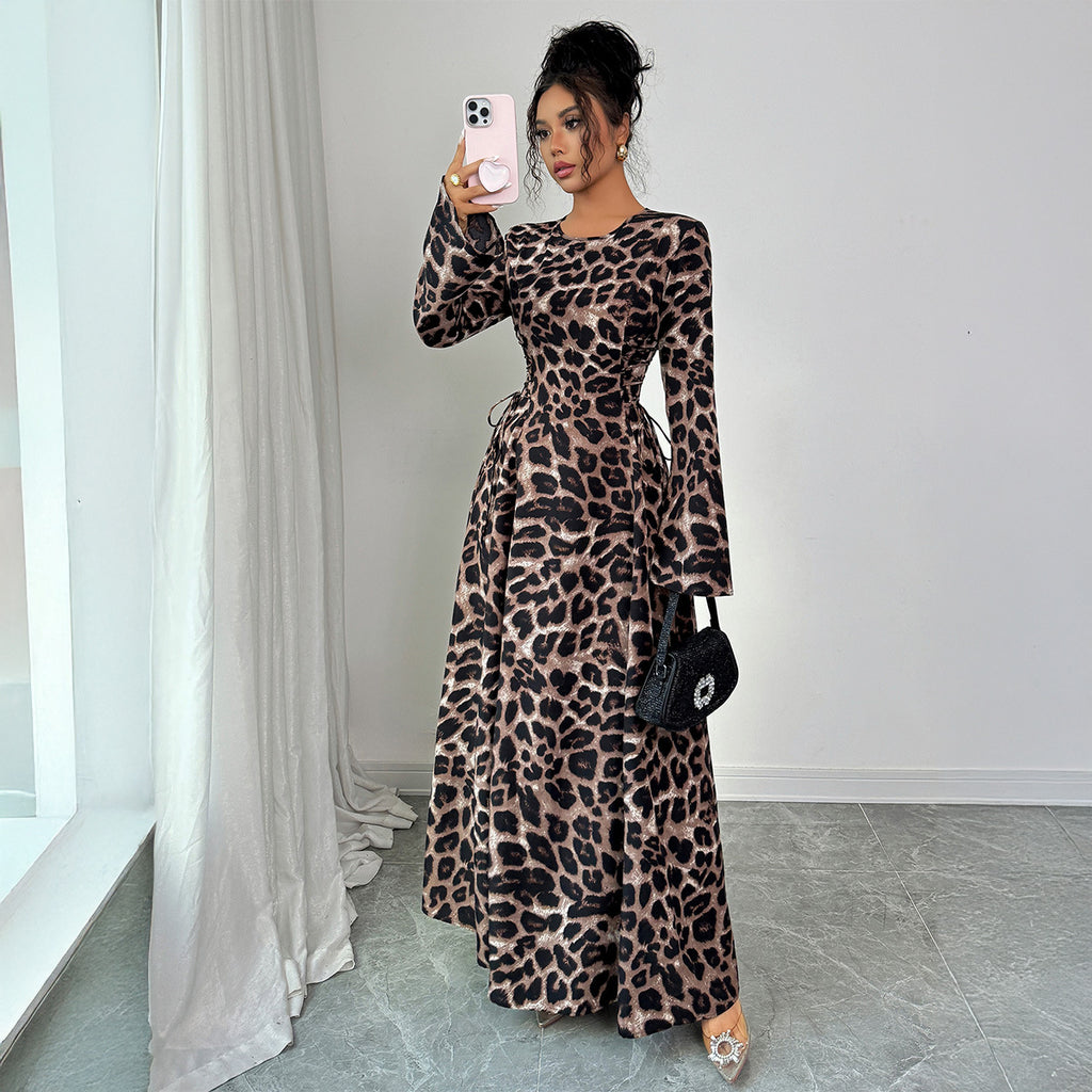 Leopard Apricot Dress
