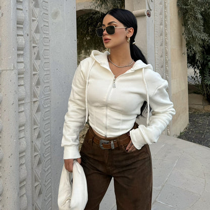 Slimming Crop Hoodie