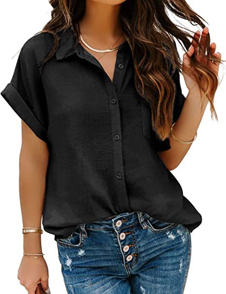 Turn-Down Collar Top