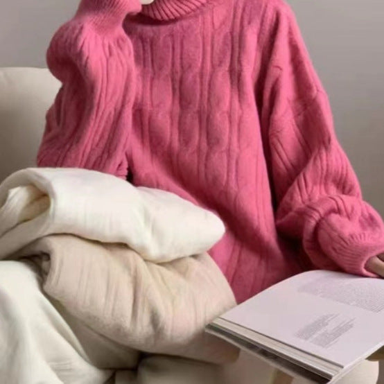 Twisted High-Neck Sweater