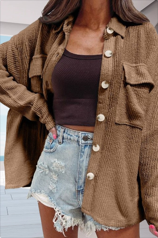 Solid Long-Sleeve Blouse