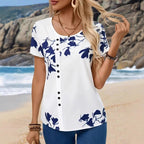 Round-Neck Short-Sleeved