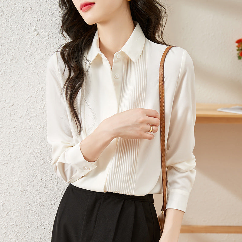Pleated Chiffon Shirt