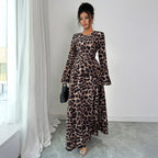 Leopard Apricot Dress