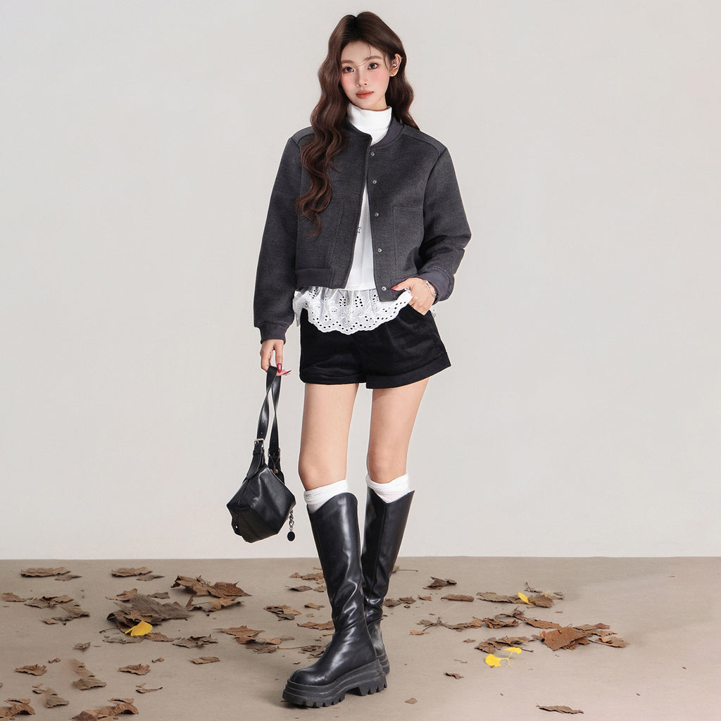 Heather Gray Casual Jacket