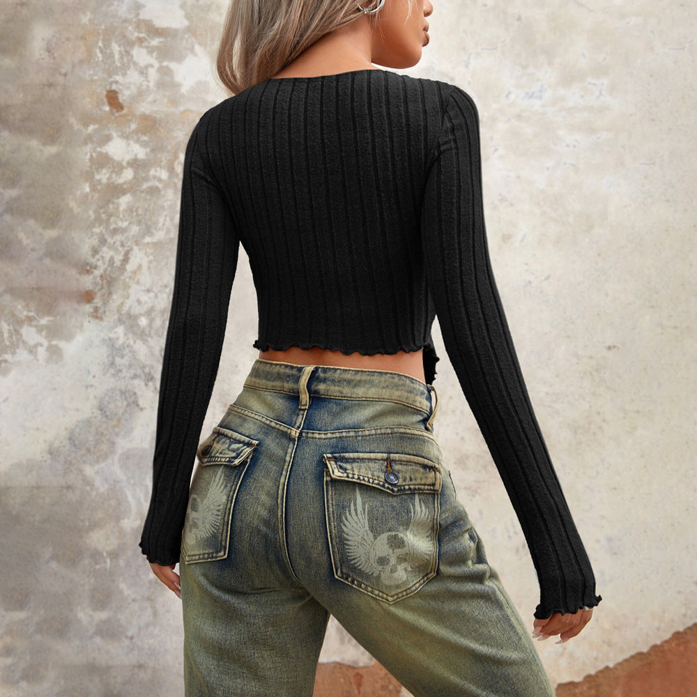 Unique Cropped Short Top