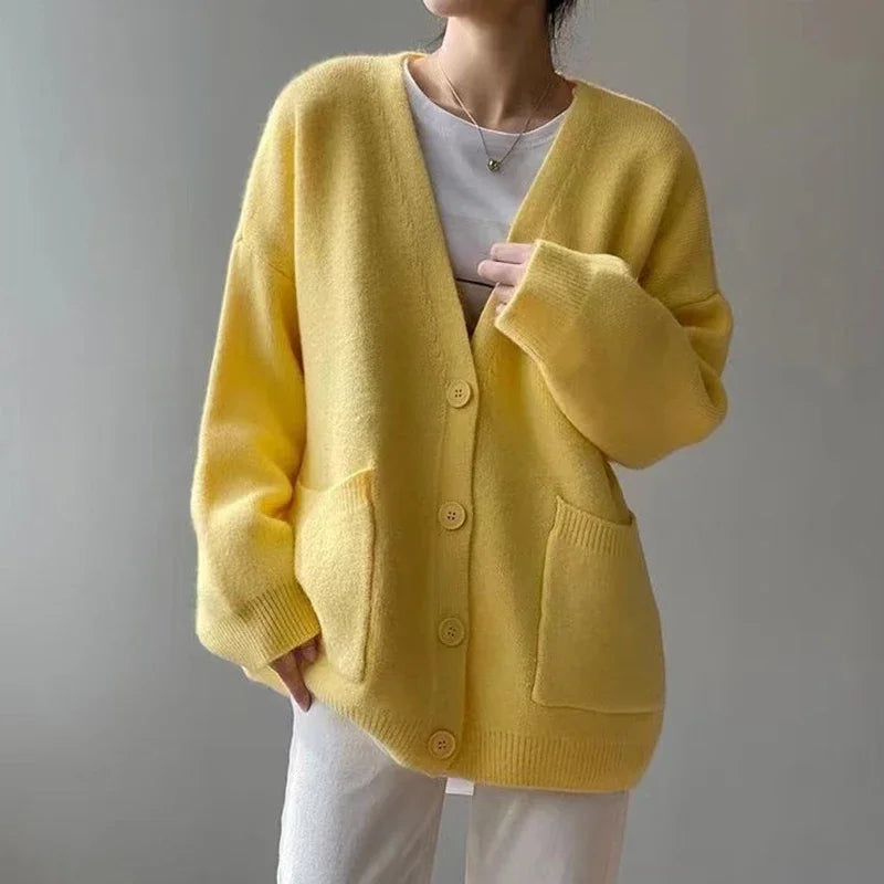 Chic Yellow Cardigan