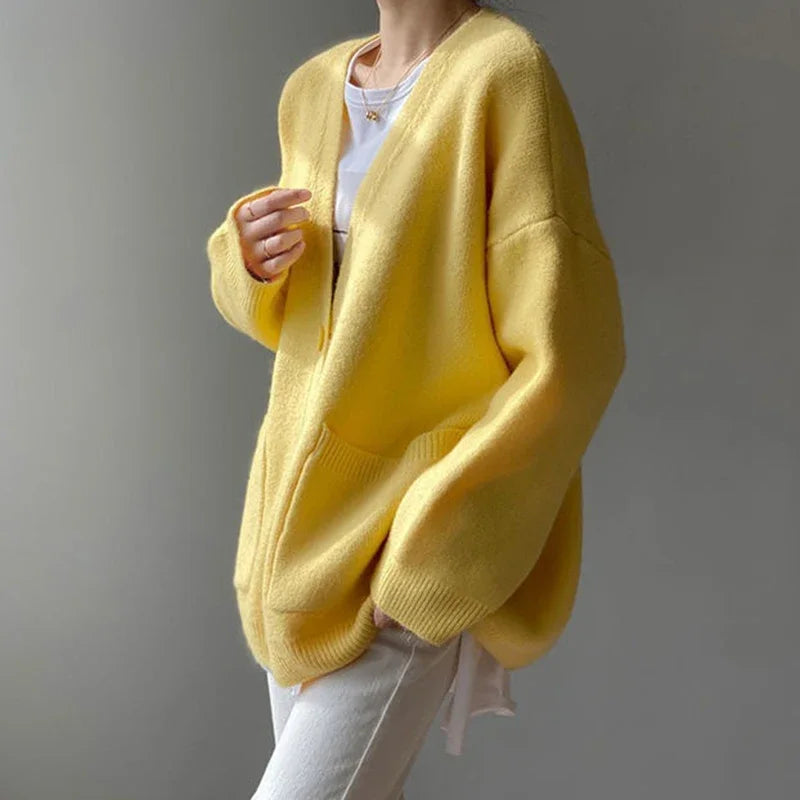 Chic Yellow Cardigan