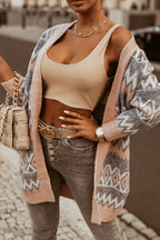 Rhombus Check Cardigan