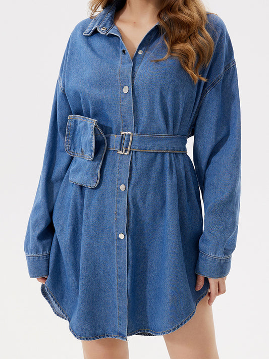 Tie-Waist Baggy Shirt