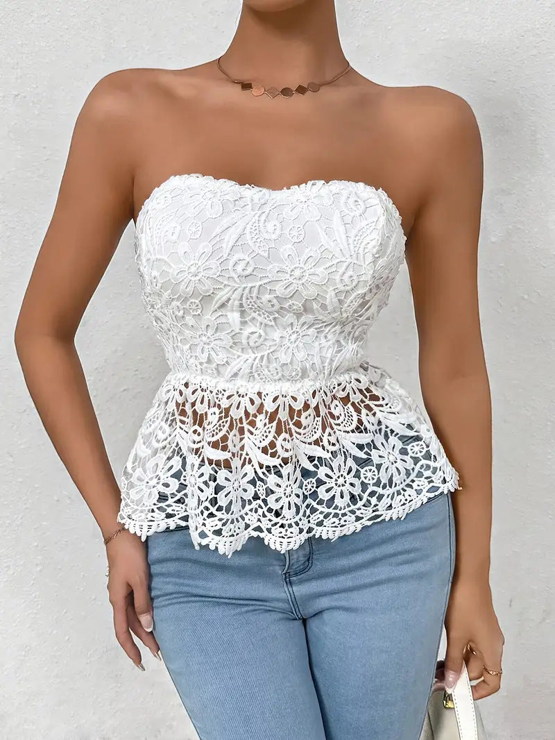 Embroidered Sleeveless Top