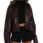 PU Zip-Up Jacket