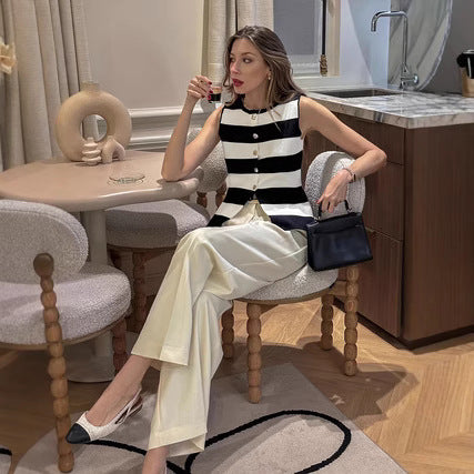 Striped Slim Pullover