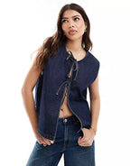 Dark Blue Denim Top