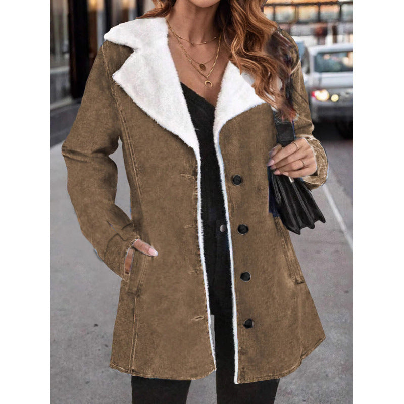 Plush Mid-Length Coat