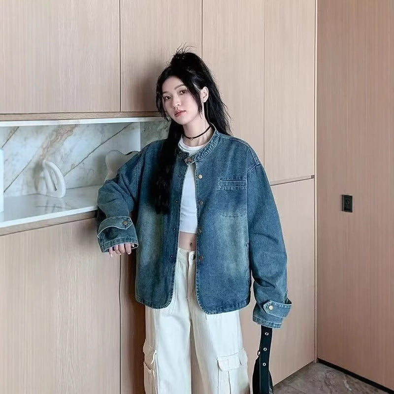 Distressed Denim Jacket