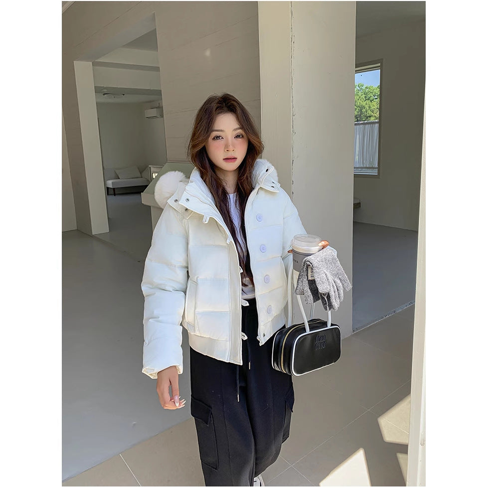 Big Fur Collar Hooded Jacket