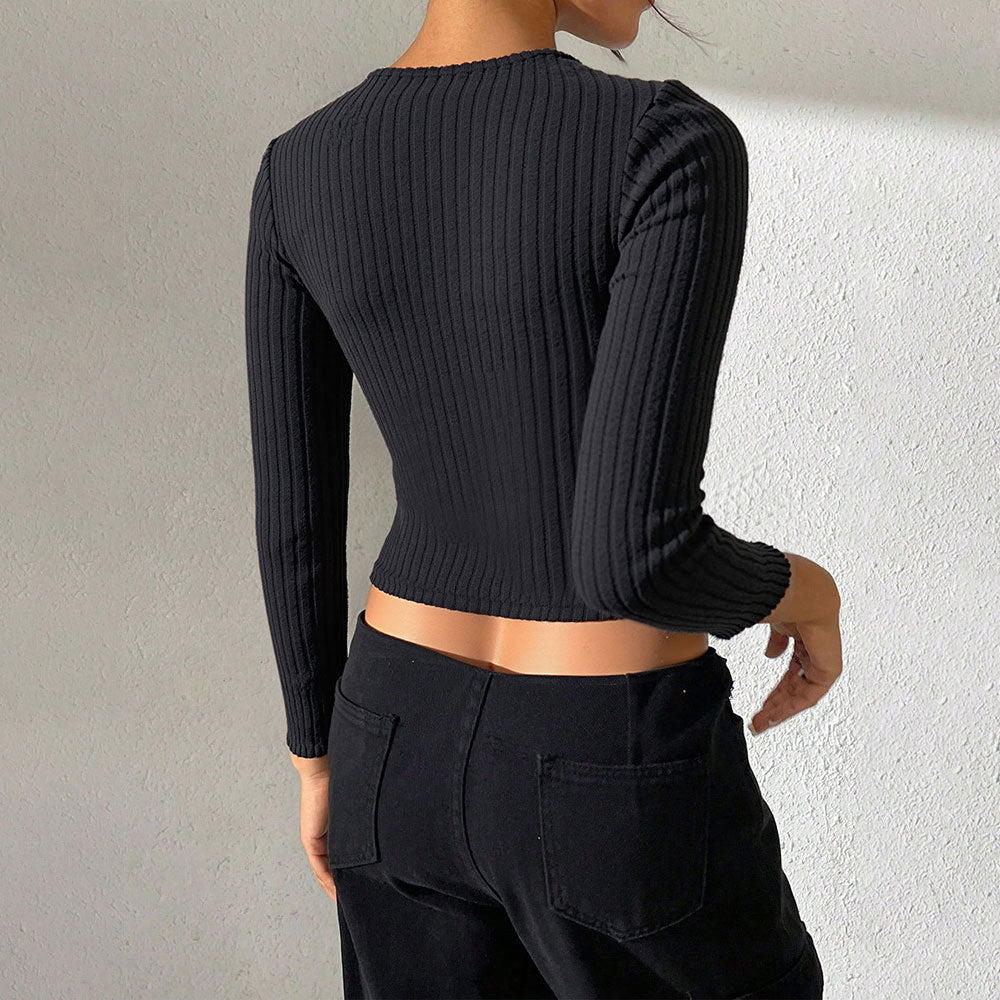 Long Sleeves Crop Top