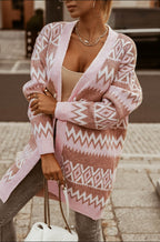 Rhombus Check Cardigan