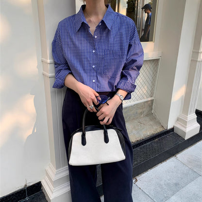 Casual Plaid Shirt Loose