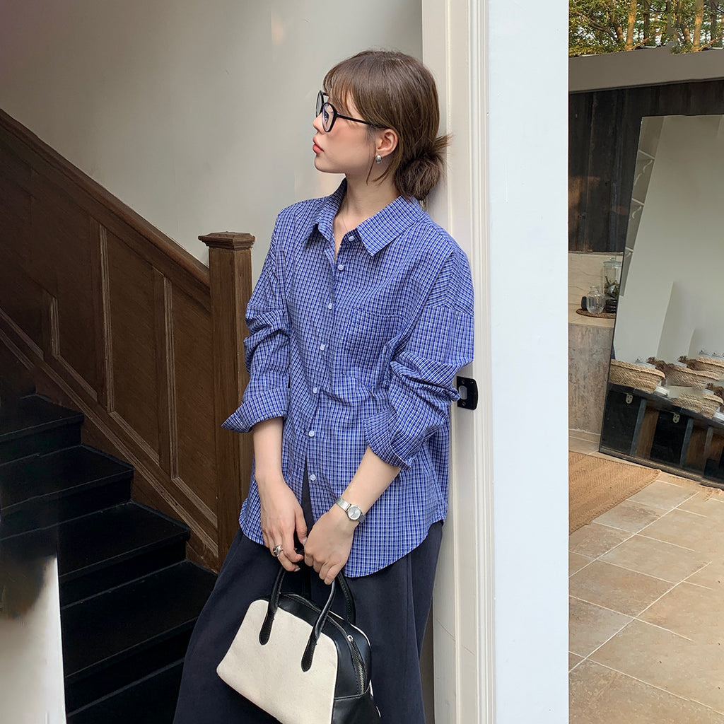 Dark Blue Button Shirt