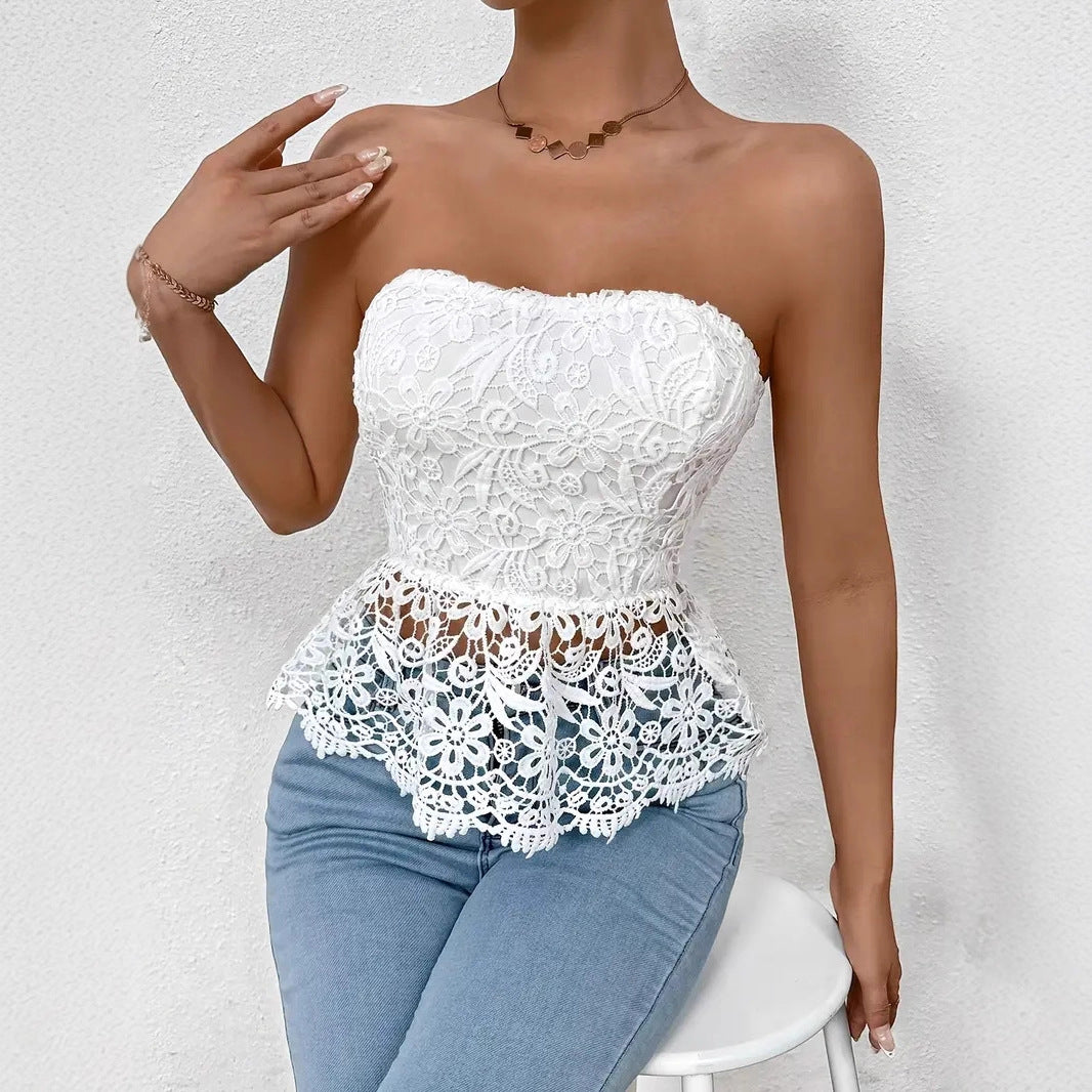 Embroidered Sleeveless Top