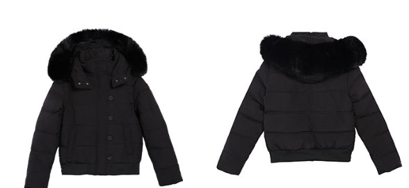 Big Fur Collar Hooded Jacket