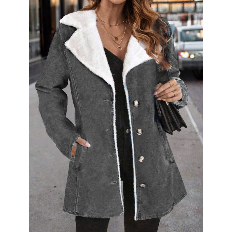 Plush Mid-Length Coat
