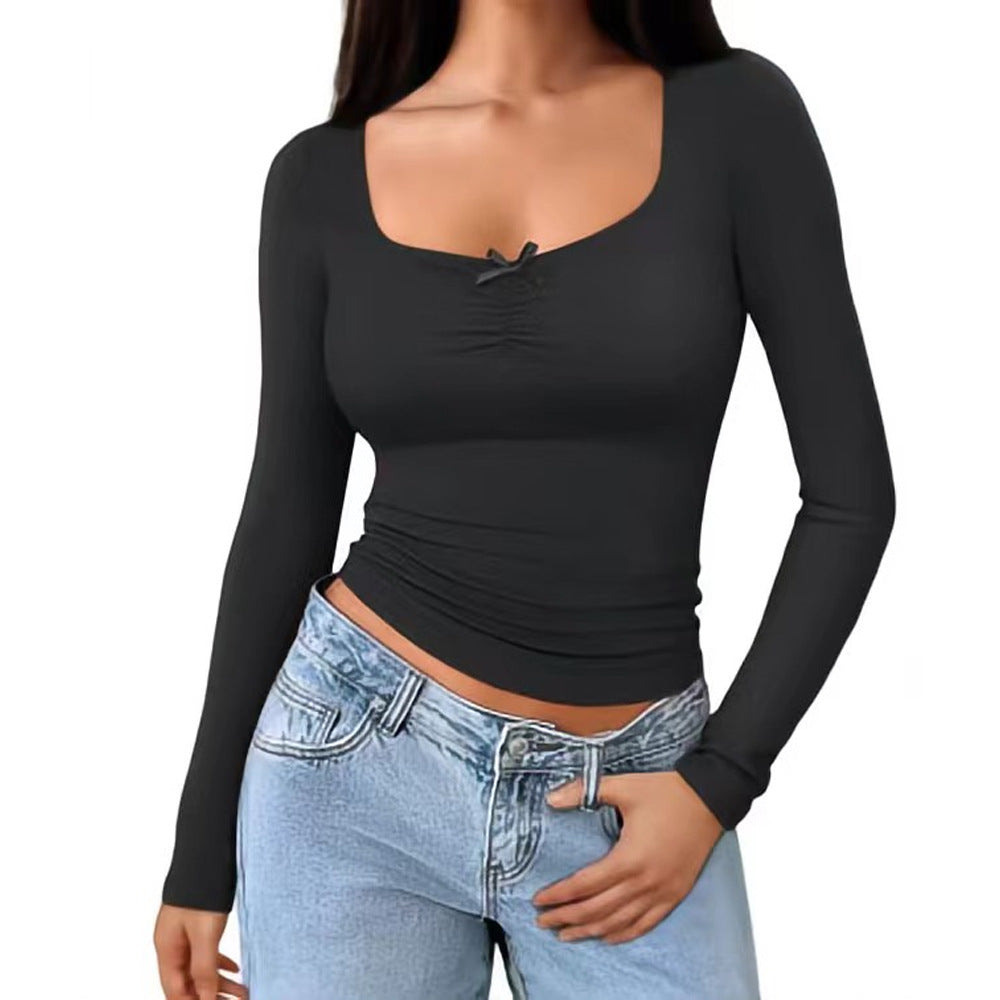 U-neck Tight-fitting Top