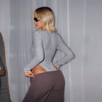 Minimalist Long Sleeve Slim Fit Top