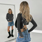 Hollow Waist Cropped Top