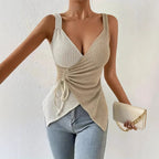 V-neck Sleeveless Top