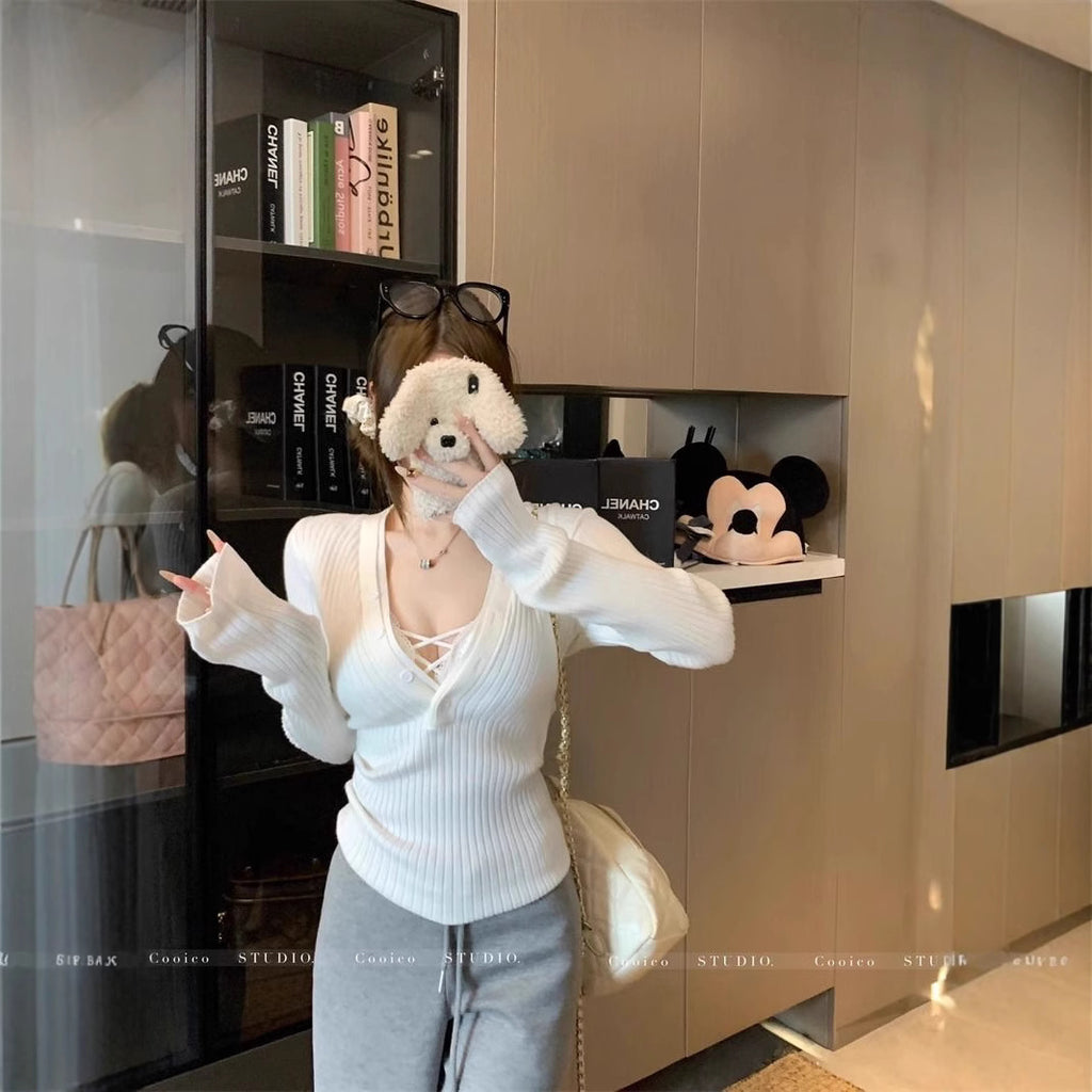 V-Neck Casual Pullover