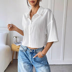 White Button Blouse