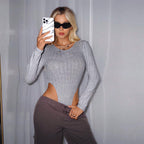 Minimalist Long Sleeve Slim Fit Top