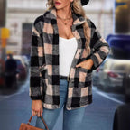 Tartan-patterned Lapel