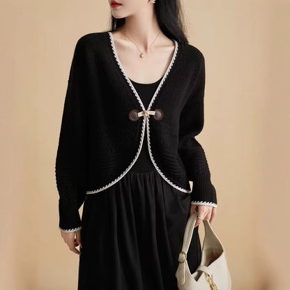 V-Neck Toggle Cardigan