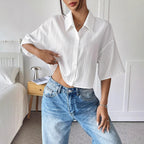 White Button Blouse