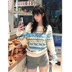 Geometric Crochet Pullover