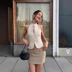 Retro Backless Cropped