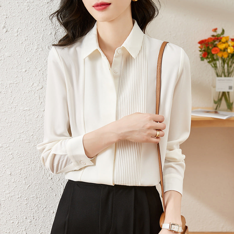 Pleated Chiffon Shirt