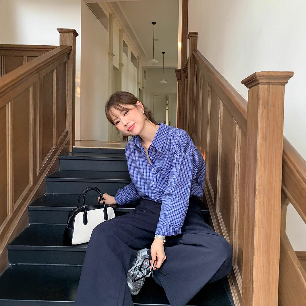 Dark Blue Button Shirt