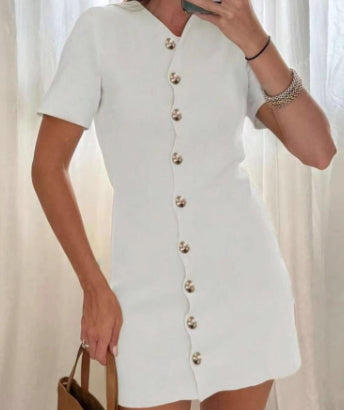 Button Knit Dress