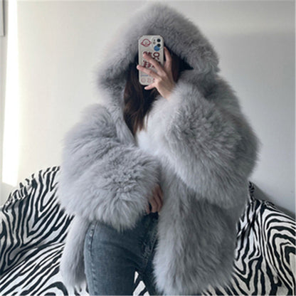 Hooded Oversized Furry