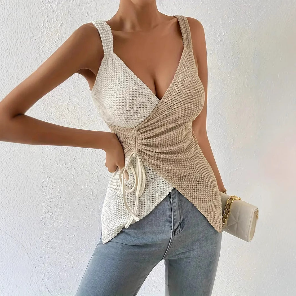 V-neck Sleeveless Top