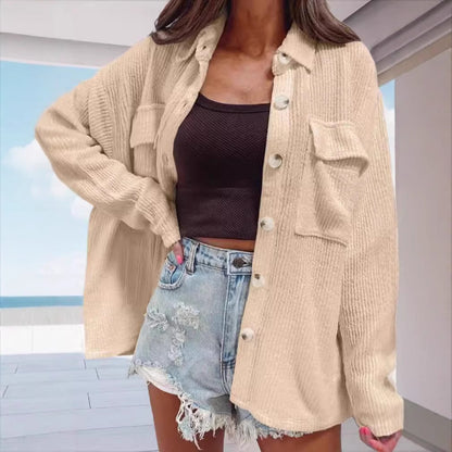 Solid Long-Sleeve Blouse