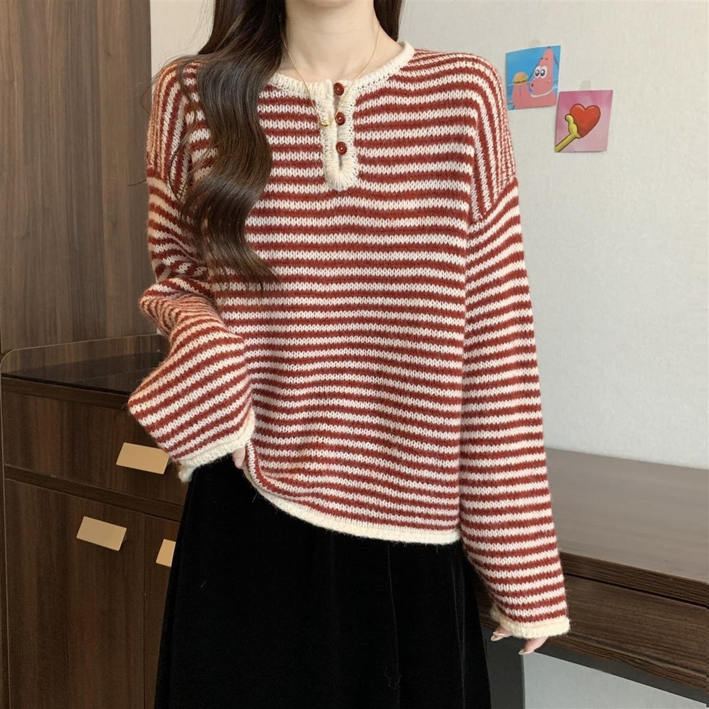 Striped Sleeve Sweater