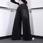Loose Wide-leg Retro Jeans