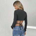Hollow Waist Cropped Top